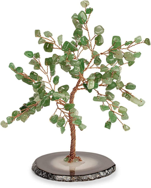 Real Jade Stones Feng Shui Small Tree of Life to Manifest Your Dreams Hand-Wrapped with Copper Wire Handmade with Love in Bali to Bless Your Home